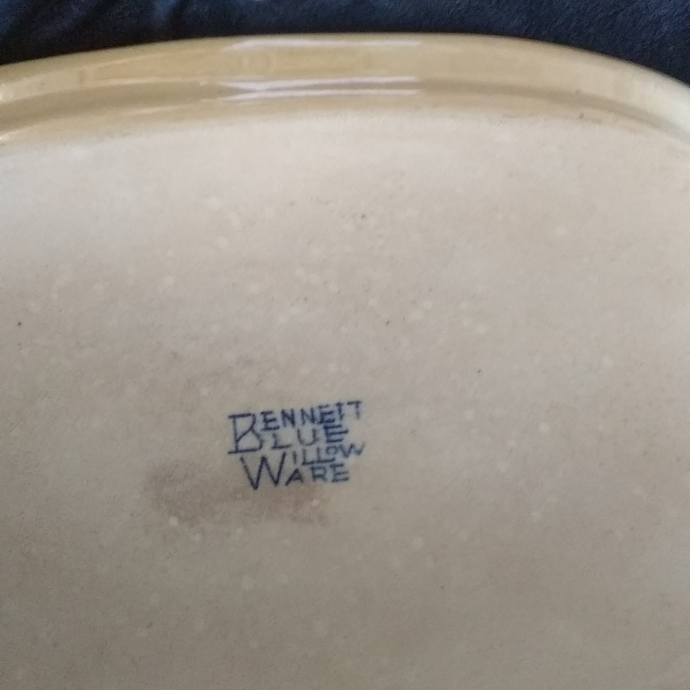Bennett blue willow ware vintage platter